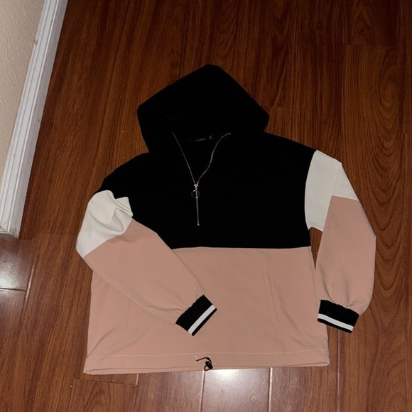 Zara track suit set 2 piece hoodie size S pants jogger size M pullon side stripe - Picture 6 of 15